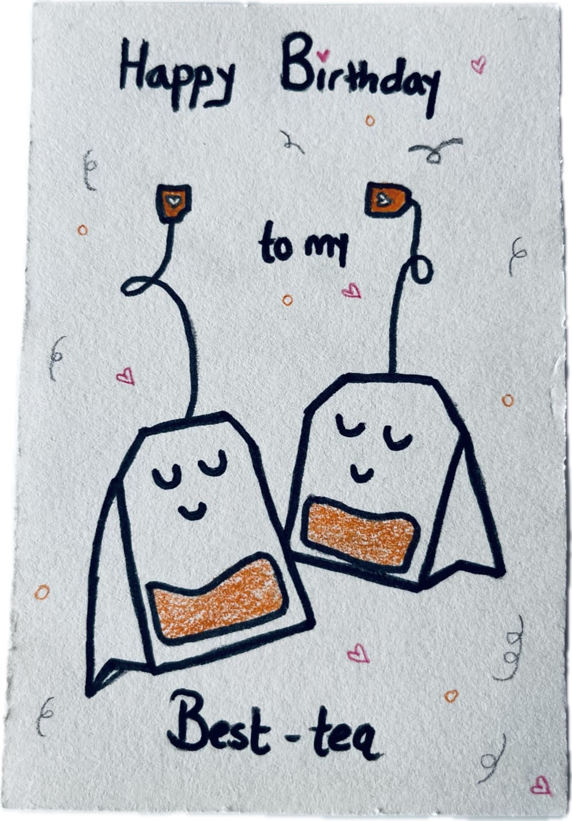 Best-tea, a hand-drawn birthday card